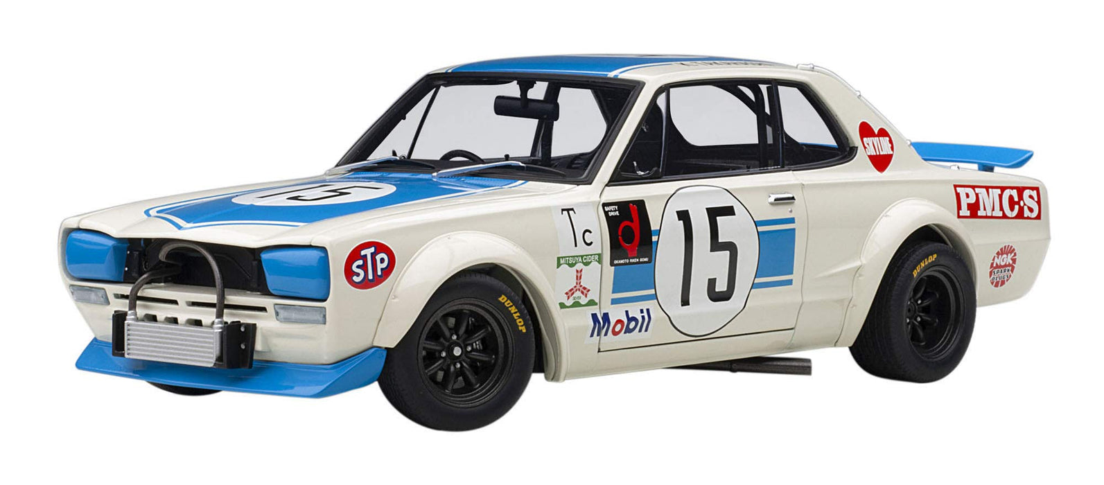 Modèle réduit de voiture finie Autoart 1:18 Nissan Skyline GT-R KPGC10 Racing 1972