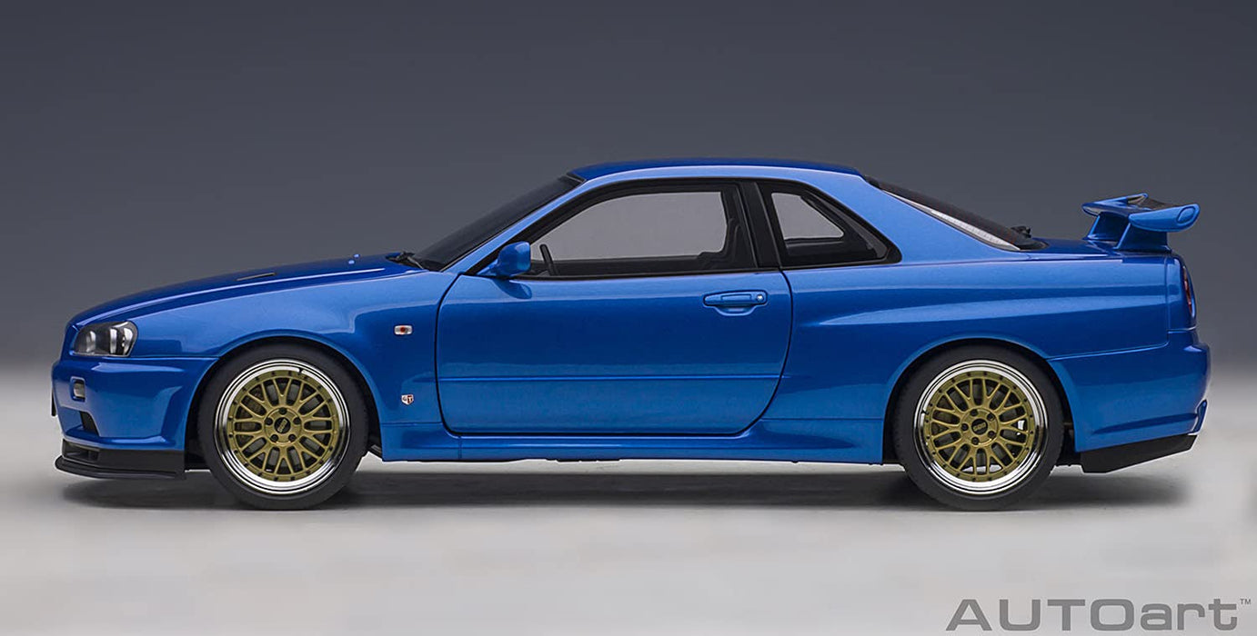 Jantes LM BBS 1/18 Nissan Skyline GT-R R34 V Spec II Bayside Blue 77409 Autoart