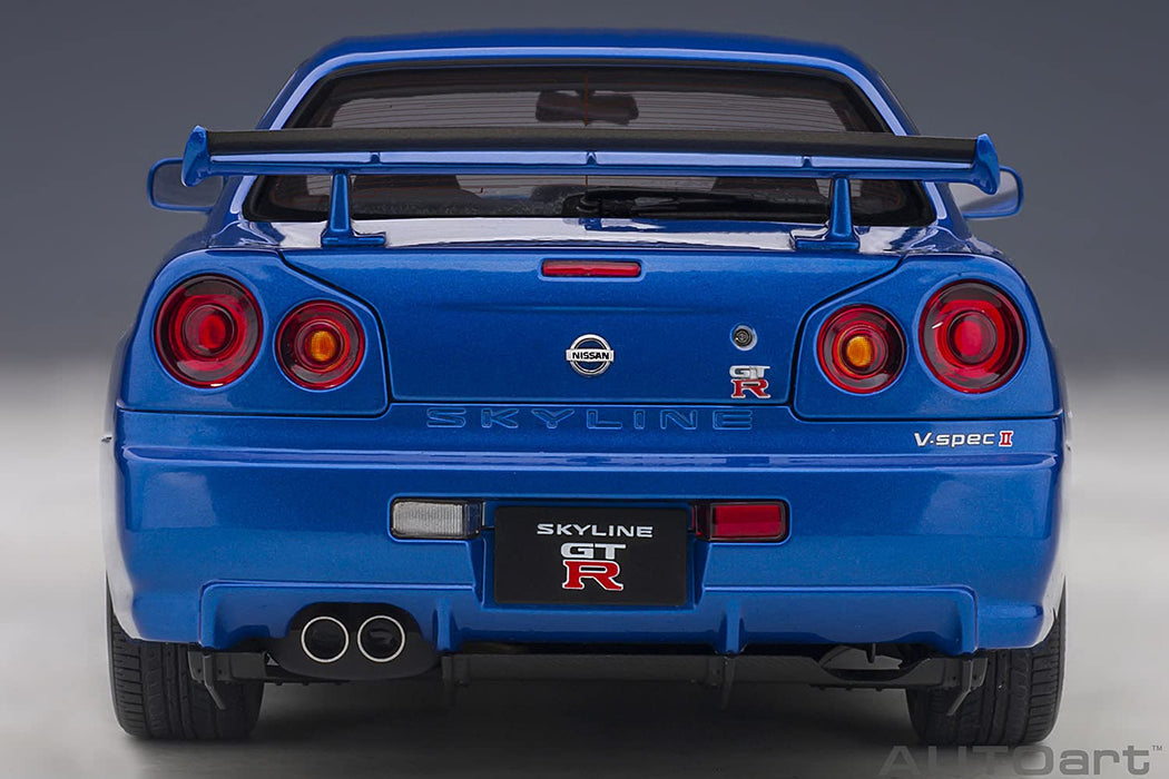 Autoart 1/18 Nissan Skyline GT-R R34 V Spec II BBS LM-Felgen Bayside Blue 77409