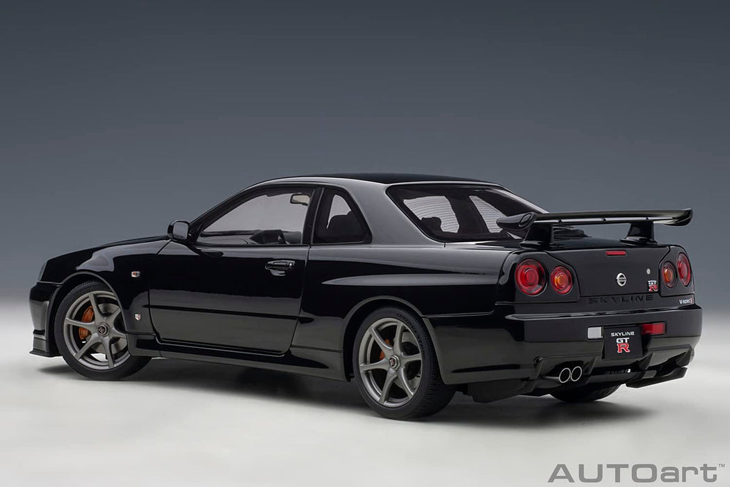 Modèle réduit de voiture Autoart 1/18 Nissan Skyline GT-R R34 V-Spec II Black Pearl 77407