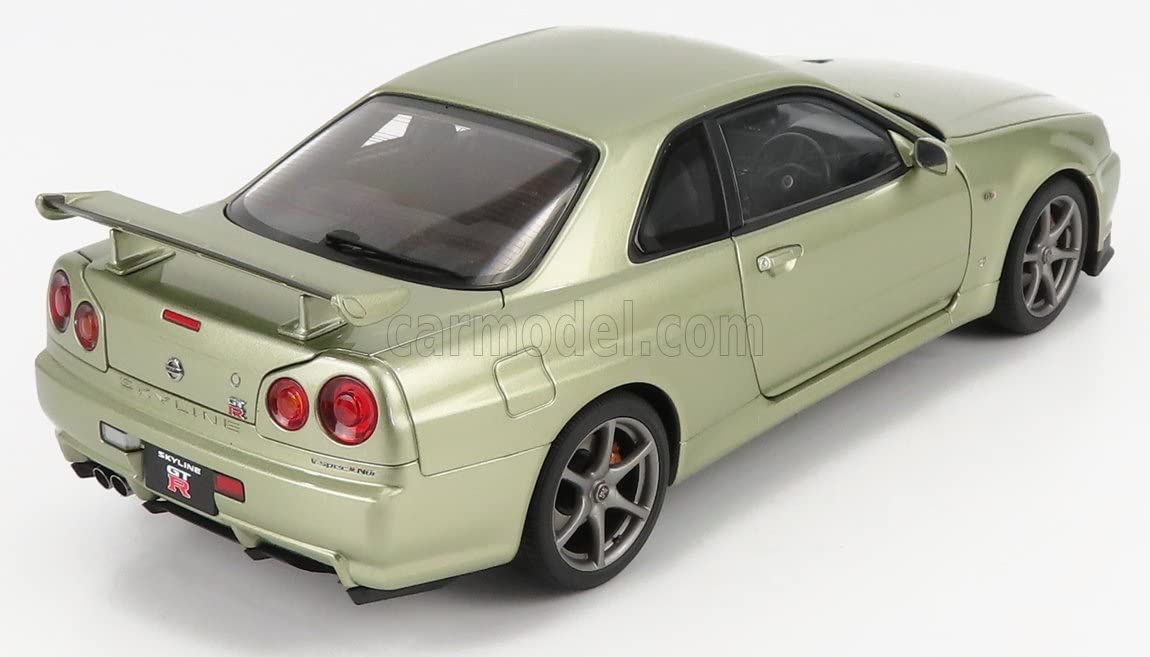 Autoart 1/18 Nissan Skyline GT-R R34 V-Spec II Nürburgring Millennium Jade 77404