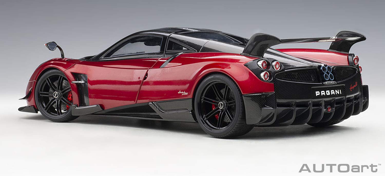 Autoart 1/18 Pagani Huayra BC en finition rouge métallisé noir modèle 78276