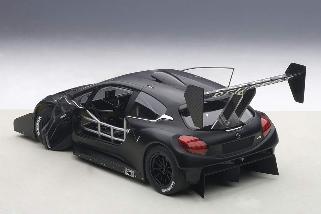 Autoart 1/18 Peugeot 208 T16 Pikes Peak 2013 Modell, schwarzes Finish