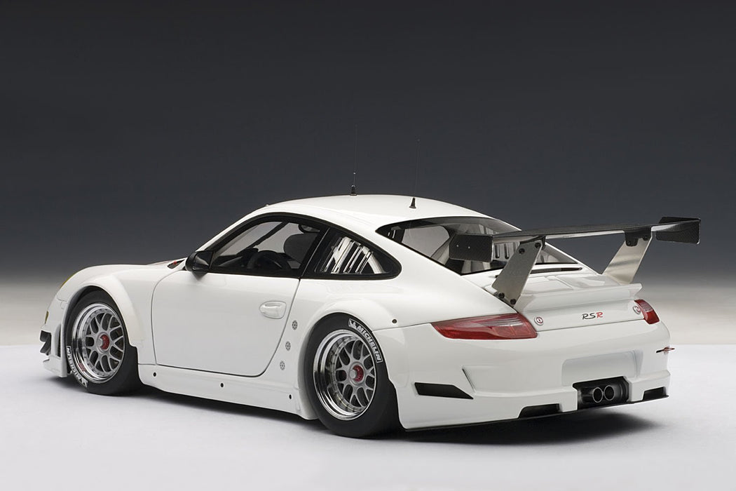 Modèle réduit de voiture Porsche 911 GT3 RSR finition blanche 1/18 Autoart