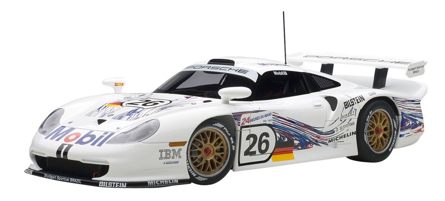 Modèle réduit de voiture moulé sous pression Porsche 911 GT1 Le Mans 1997 #26 1/18 Autoart