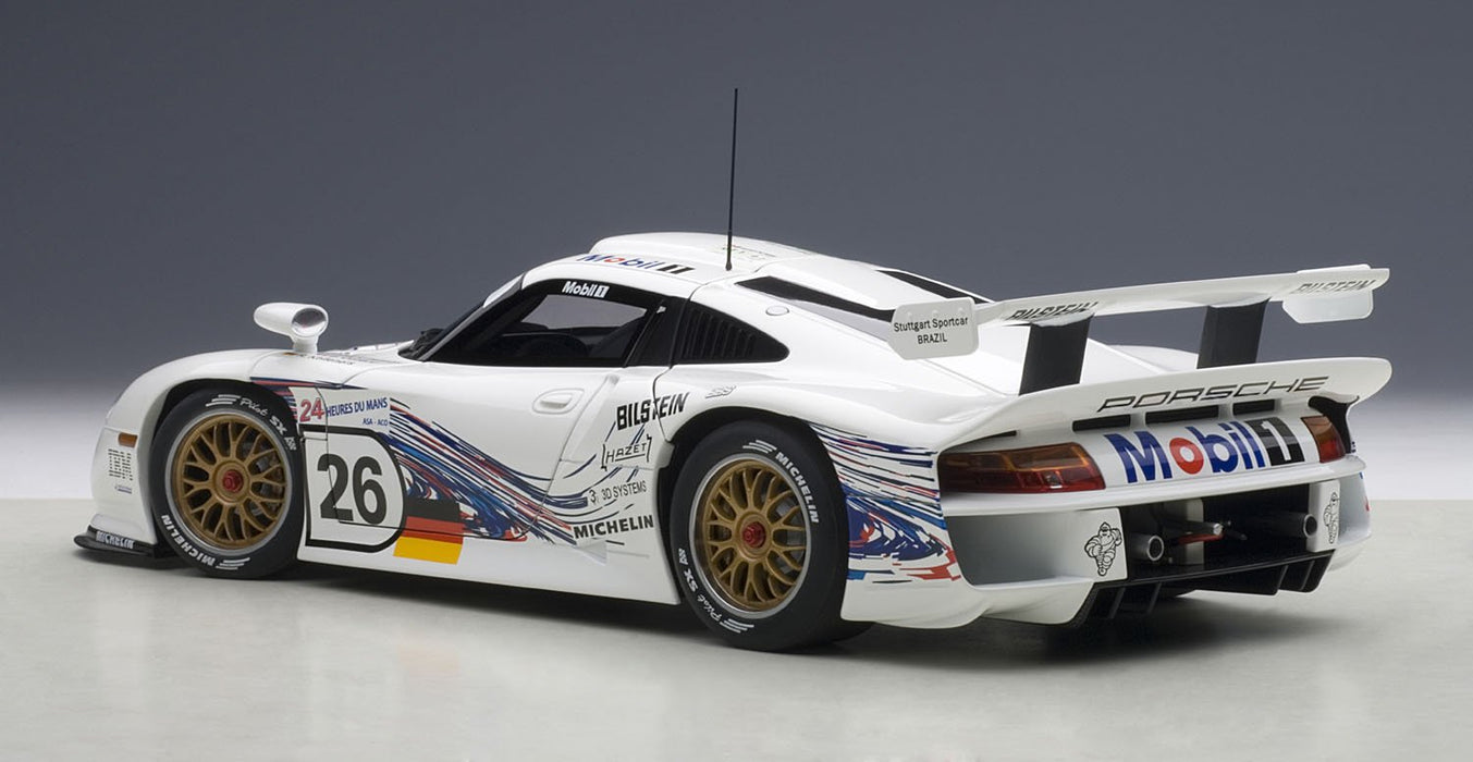 Modèle réduit de voiture moulé sous pression Porsche 911 GT1 Le Mans 1997 #26 1/18 Autoart