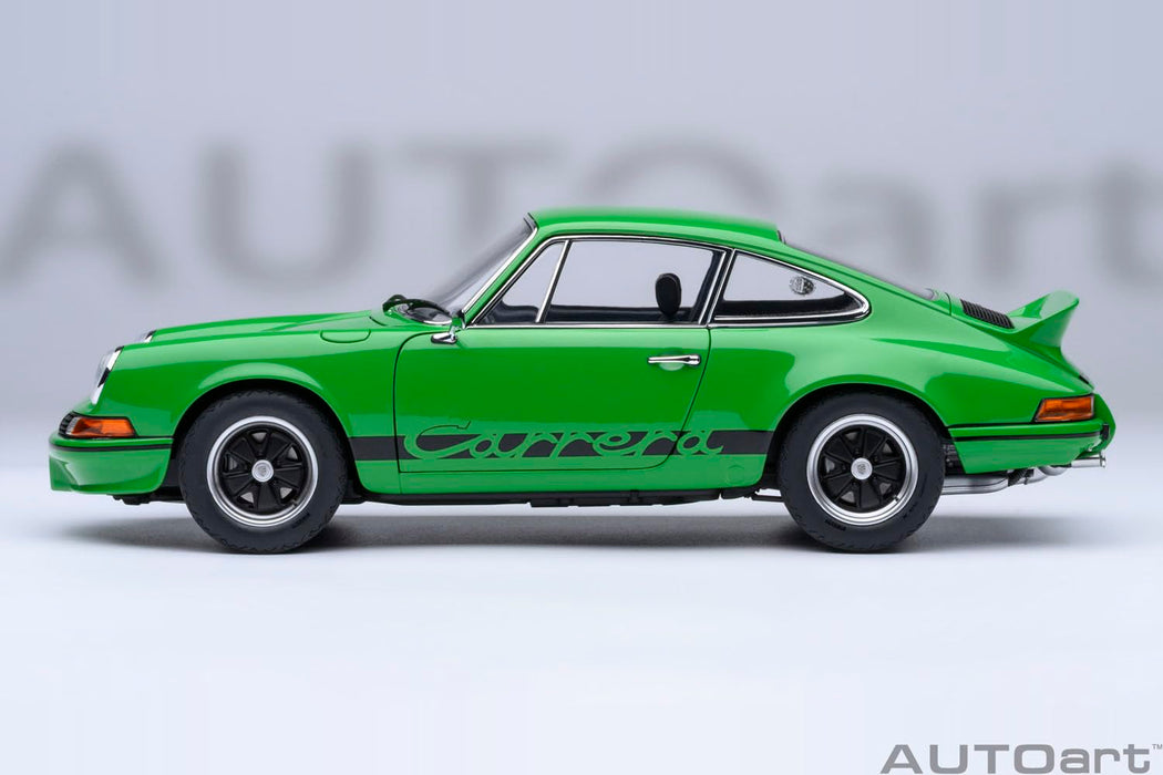 Autoart Porsche 911 Carrera 2.7 RS 1/18 Scale Viper Green Black Stripes Model