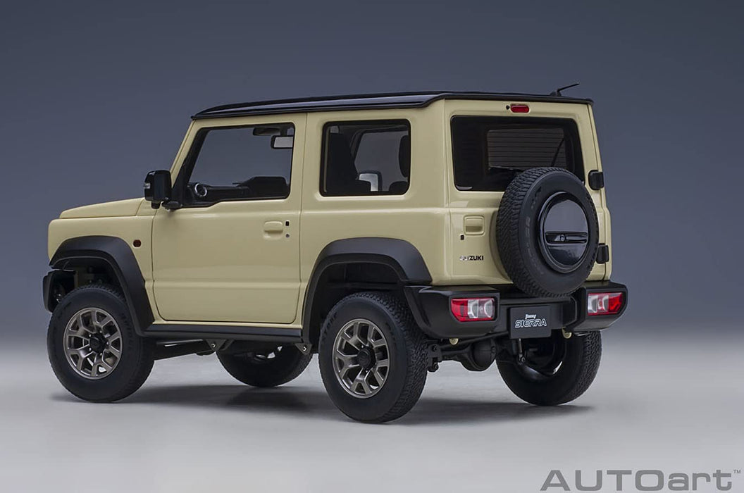 Autoart 1/18 Suzuki Jimny Sierra JB74, Elfenbeinmetallic, schwarzes Dach, Modellauto 78510