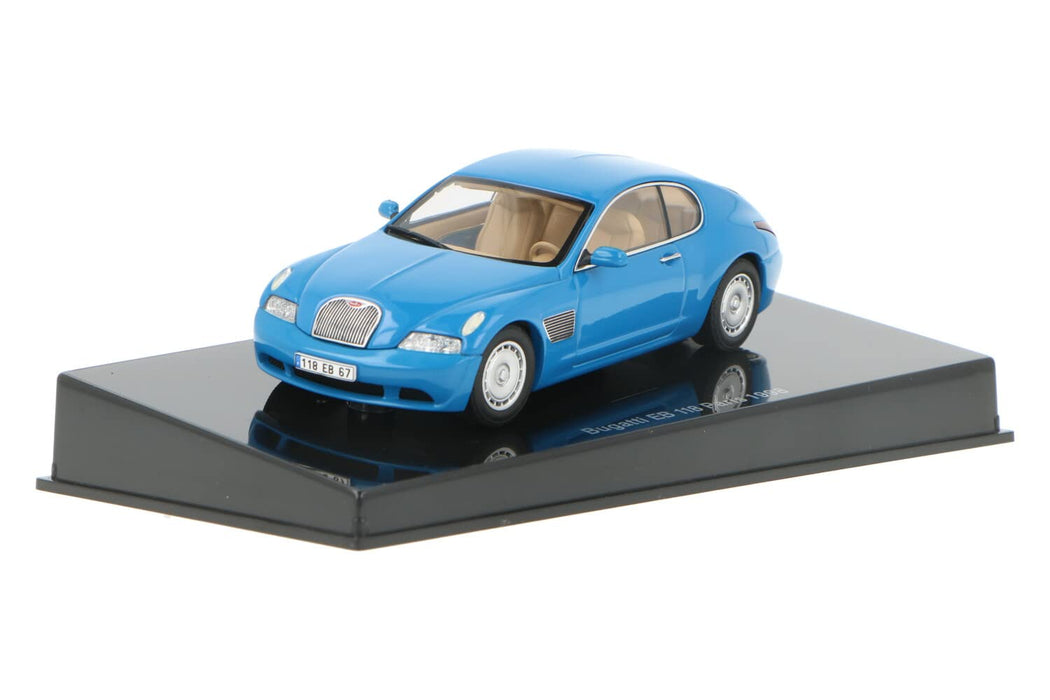 Modèle réduit de voiture de collection Bugatti Eb118 bleu à l'échelle 1/43 d'Autoart, produit fini