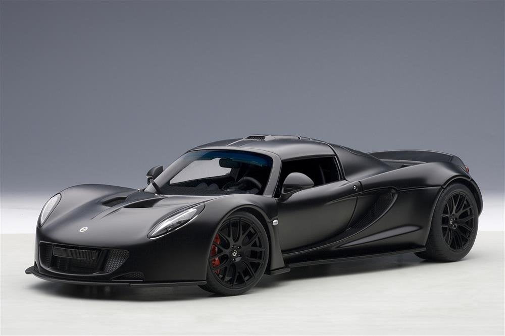 Autoart 75401 1/18 Hennessey Venom GT Spyder Matte Carbon Black Model