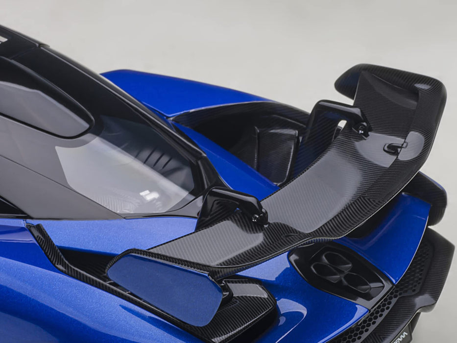 Autoart 1/18 McLaren Senna Model Kyanos Blue with Black Carbon Accents