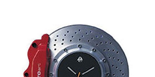 Autoart Brake Disc Clock with Red Caliper and Silver Center