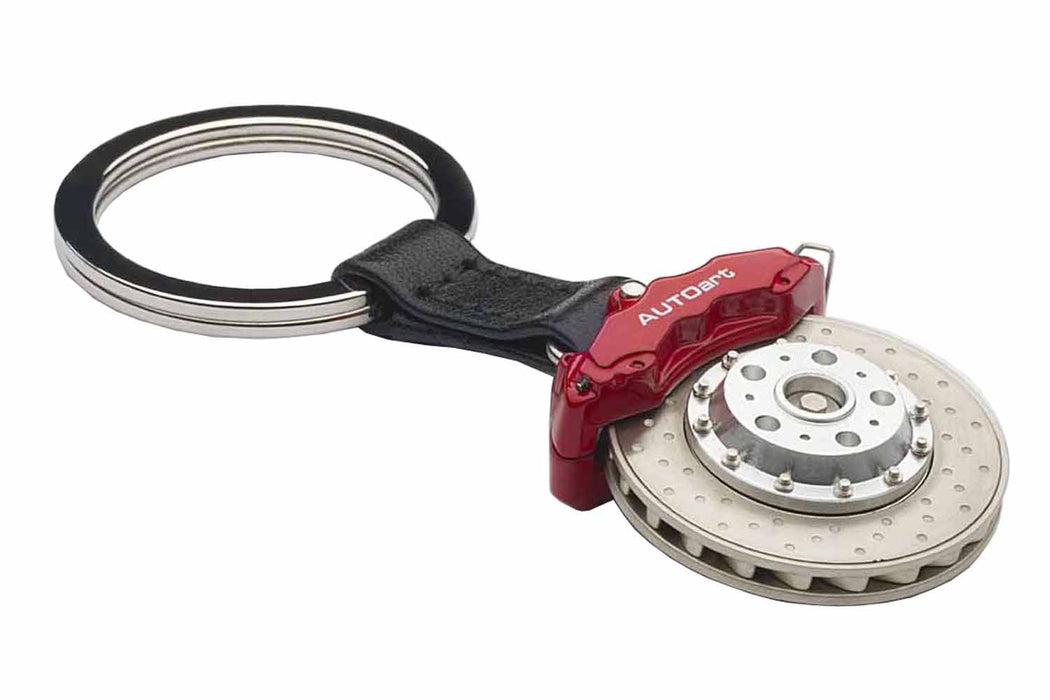 Autoart Brake Disc Keychain with 6-Pot Red Caliper