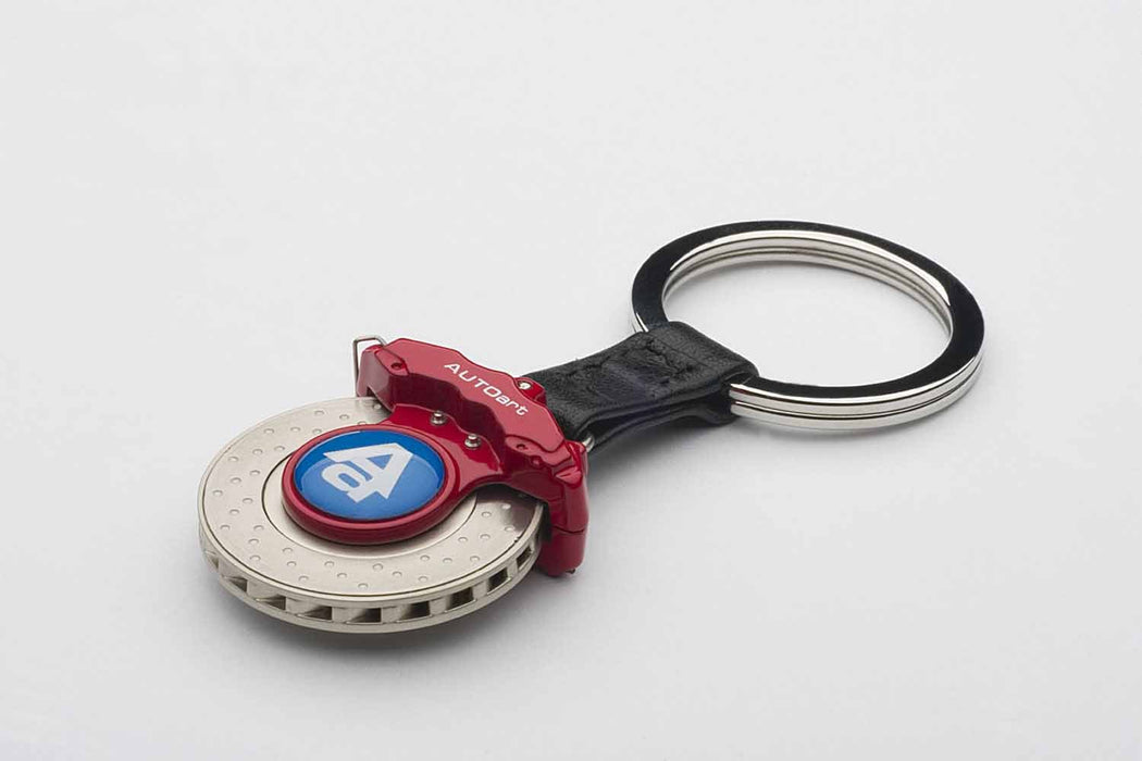 Autoart Brake Disc Keychain with 6-Pot Red Caliper