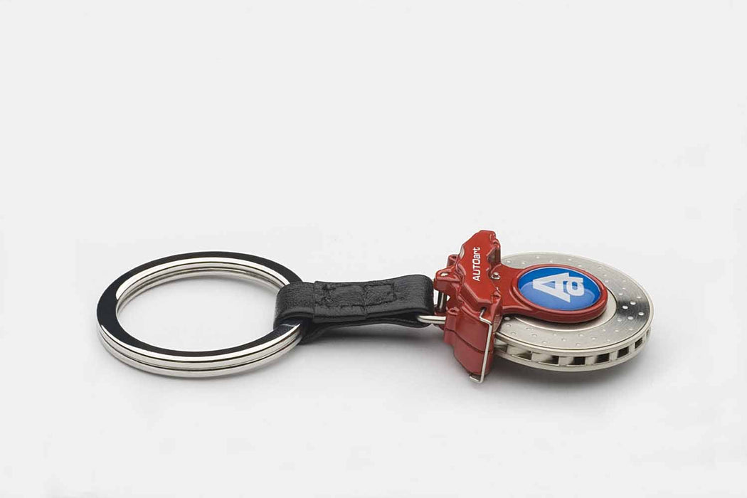 Autoart Brake Disc Keychain with 6-Pot Red Caliper