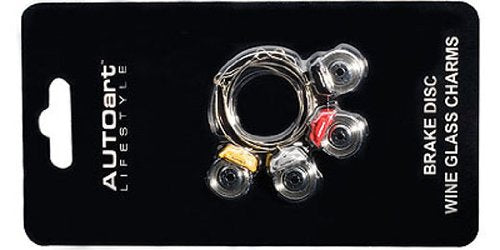 Autoart Brake Disc Wine Glass Charms Set of 4 - Unique Wine Accessories