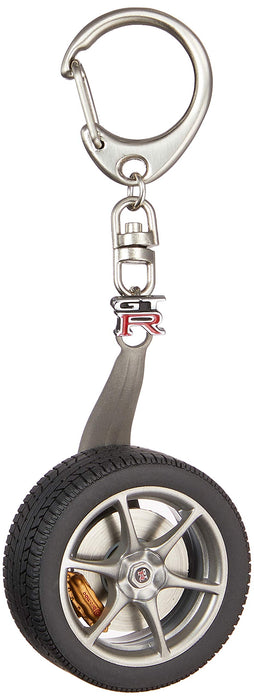 Autoart Nissan Skyline GTR R34 Wheel Keychain with GTR Emblem