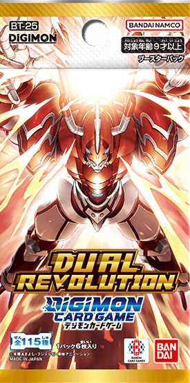 BANDAI Digimon Card Game Dual Revolution BT-25 Booster Pack Set