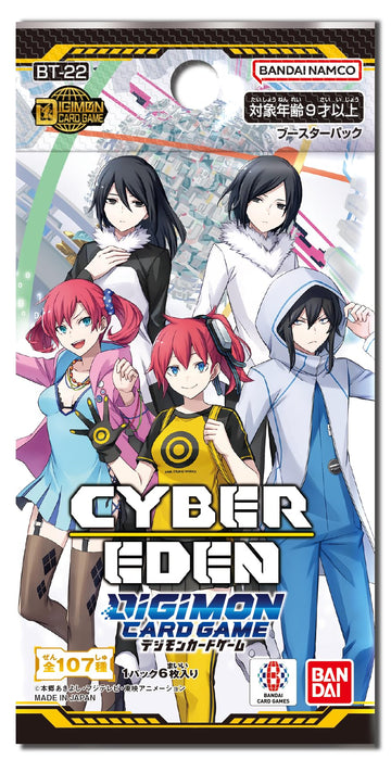 Bandai Digimon Card Game Booster Box Cyber Eden BT-22 (24 Packs)