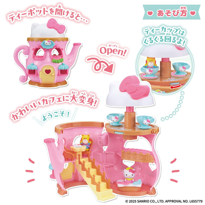 Bandai Hello Kitty Cafe Transformation Secret Teapot Playset for Kids