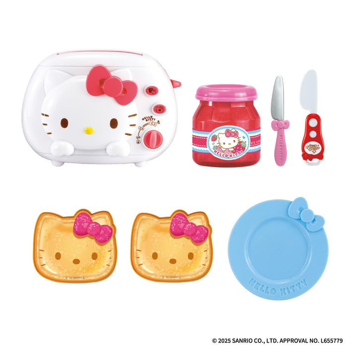 Bandai Hello Kitty Pop Up Bread Toaster Set for Kids Baking Fun