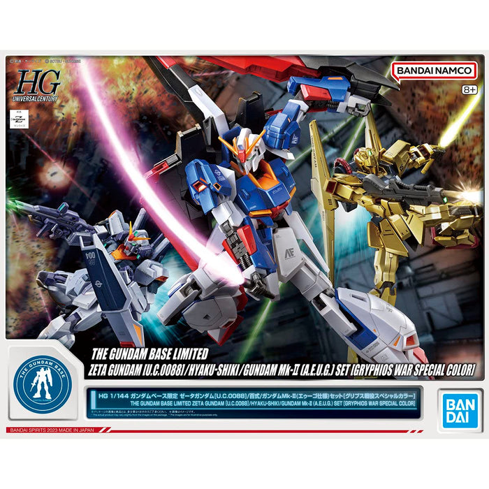 Bandai HG 1/144 Gundam Base Limited Zeta Hyaku Shiki & Mk-II AEUG Set