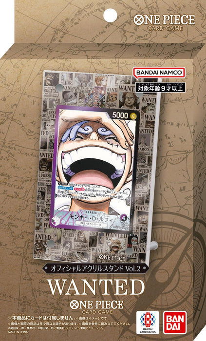 Bandai One Piece Card Game Acrylic Stand Volume 2 Wanted Design