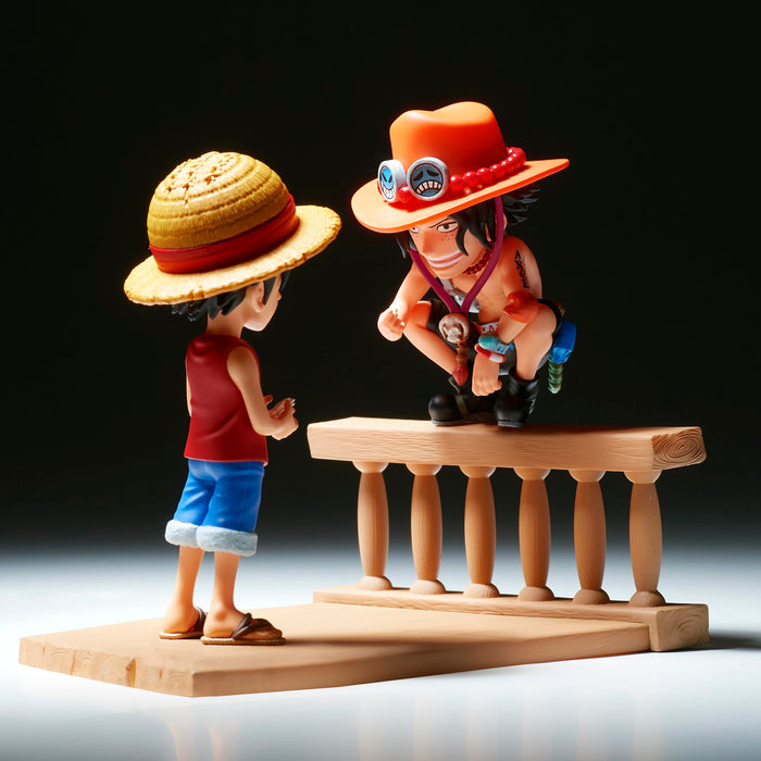 Banpresto One Piece Luffy & Ace Figures - Bandai Spirits World Collectible