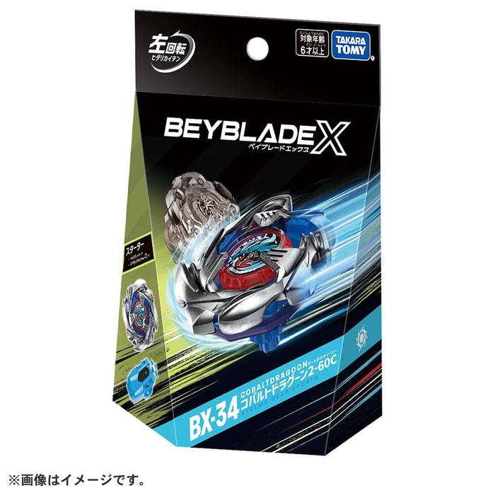 Coffret de démarrage Beyblade X Bx-34 Cobalt Dragoon 2-60C de Takara Tomy