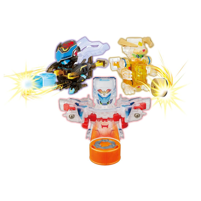 Takara Tomy Bottleman Bot-62 Team Guts Set High-Performance Bottle Shooter