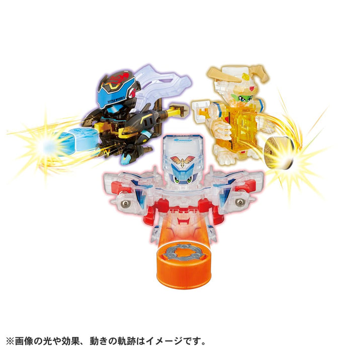 Takara Tomy Bottleman Bot-62 Team Guts Set High-Performance Bottle Shooter