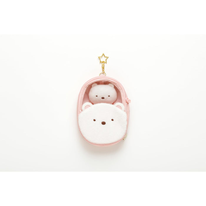 San-X Sumikko Gurashi Pochette en peluche ours polaire Ca44201