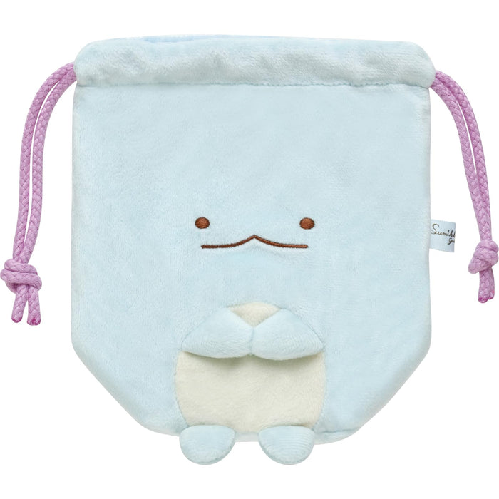 Sac à cordon en peluche San-X Sumikko Gurashi Lizard - Thème nuit scintillante