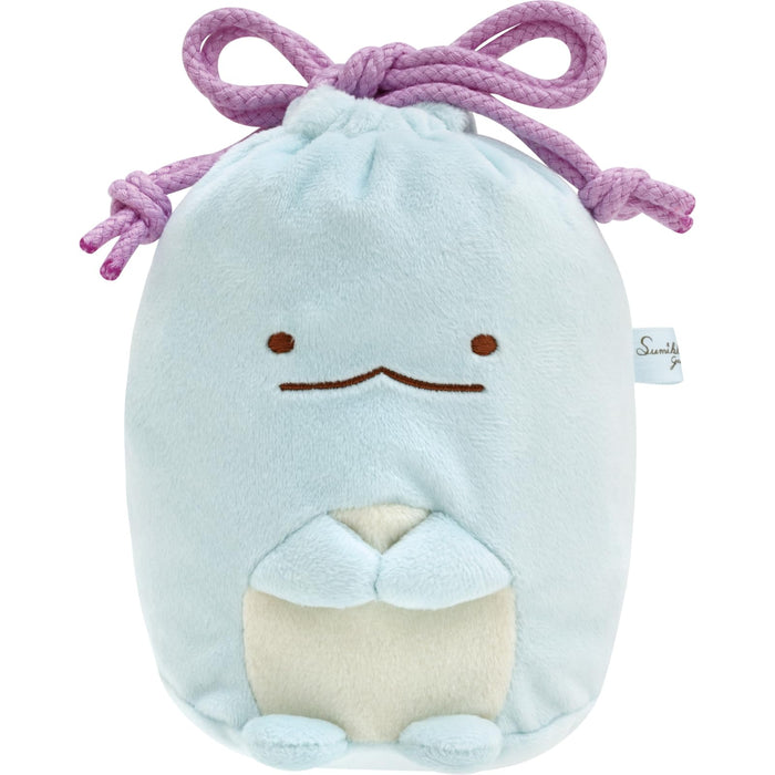 San-X Sumikko Gurashi Eidechsen-Plüschbeutel mit Kordelzug, Motiv Funkelnde Nacht