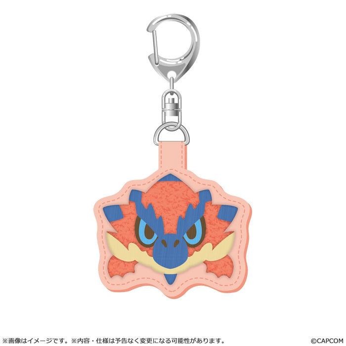 Capcom Monster Hunter Mondefo Sagara Rioreus Embroidery Keychain 51x60mm Polyester