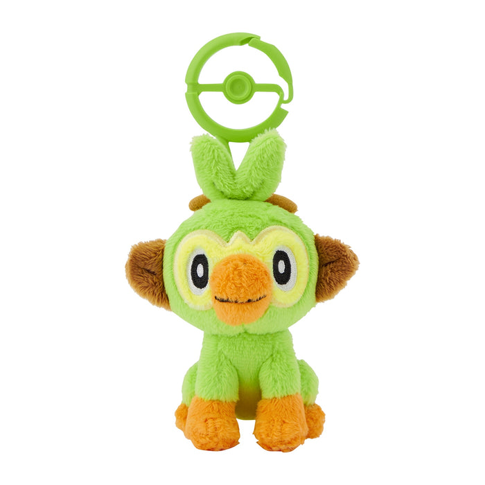 Pokemon Center Grookey Carabiner Mascot Plush Keychain Accessory