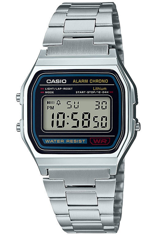 Casio Collection A158Wa-1Jh Men's Silver Stainless Steel Watch