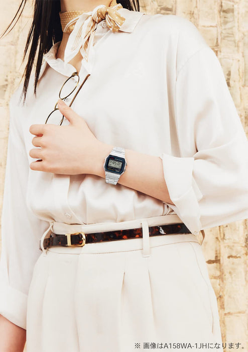 Casio Collection A164Wa-1QJH Men's Silver Watch Water Resistant Digital Timer