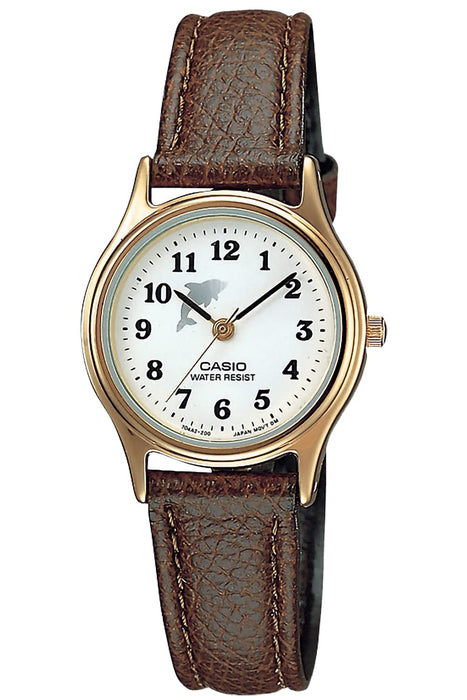 Casio Women's Collection Watch LQ-398GL-7B4 Brown Strap Elegant Design