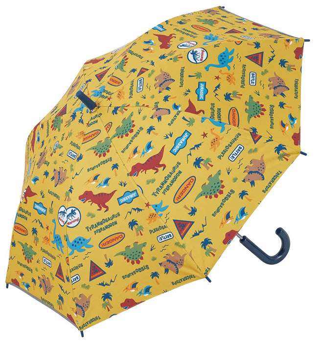Skater Dinosaur Children's Umbrella 50cm UV Protection 8-Rib Manual Open for Ages 7-8