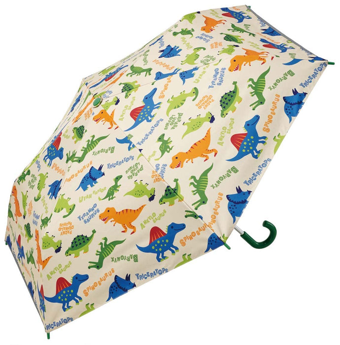 Skater Dinosaur Picture Book Umbrella for Ages 7-8 UV Protection Sun & Rain 50cm Safe Hand-Opening Special Case Included