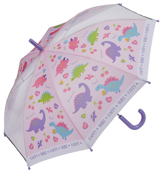 Skater Happy &amp; Smile Kinder-Regenschirm 50 cm, für 7–8 Jahre, mit sicherer handbedienter Öffnung, transparentem Fenster