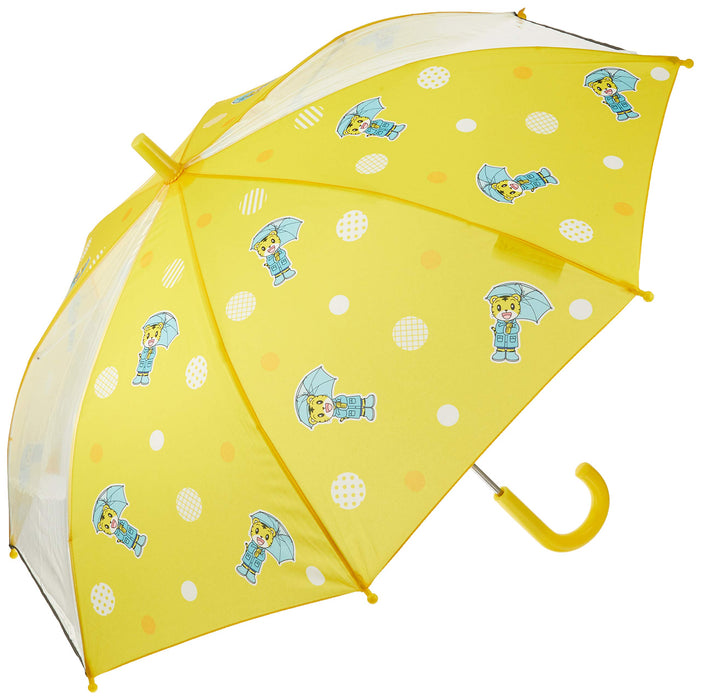 Skater Shimajiro 50 cm Kinder-Regenschirm, 8 Streben, handbedienbares Sichtfenster, für 7–8 Jahre
