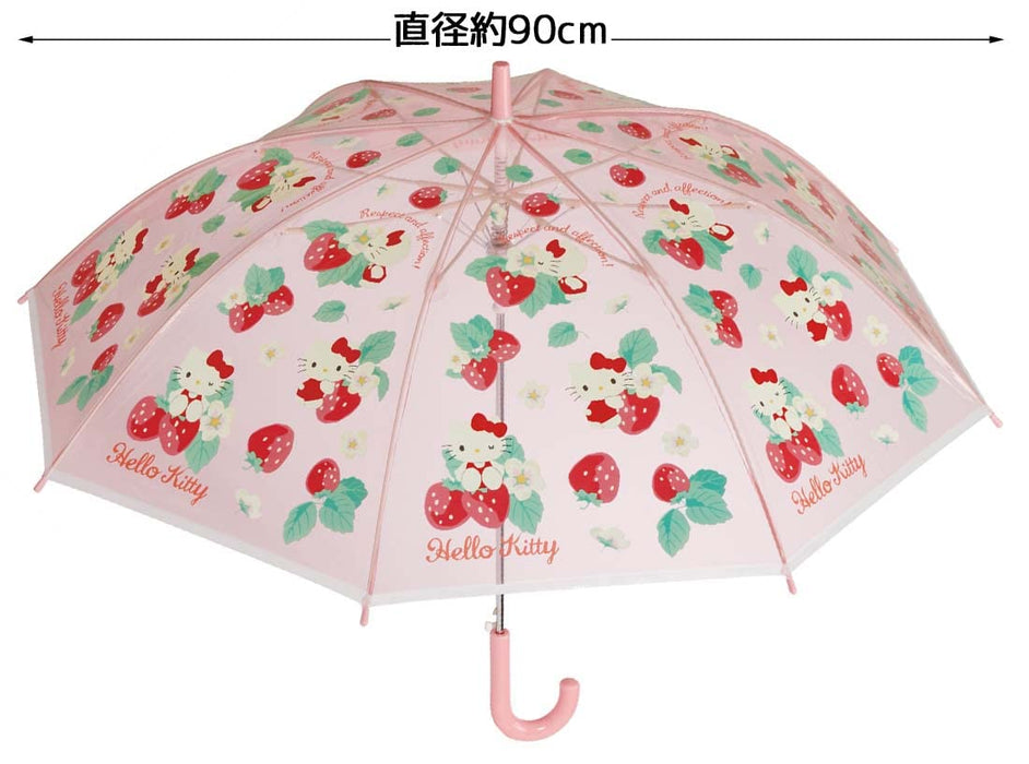 Parapluie Skater Hello Kitty Flower Language pour filles 9-10 One-Touch Jump 8 côtes 55 cm