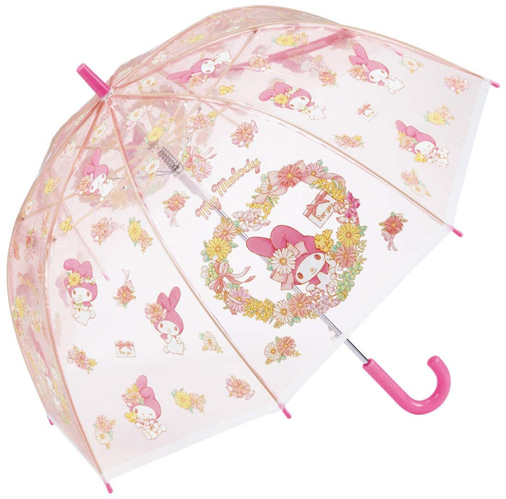 Skater My Melody Dome-Shaped Umbrella for Girls Age 9-10 55cm Vinyl 8-Rib One-Touch Open