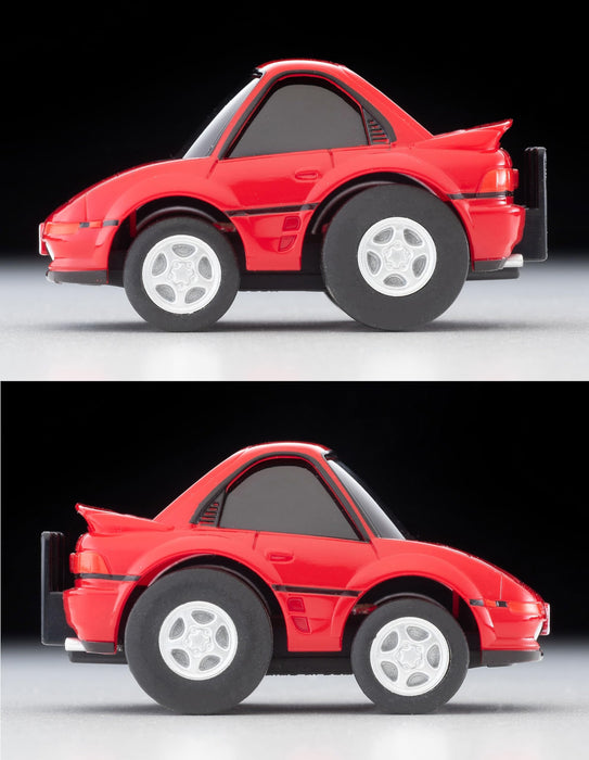 Modèle réduit de voiture moulée sous pression rouge Toyota MR2 Choro Qs-13A de Tomytec