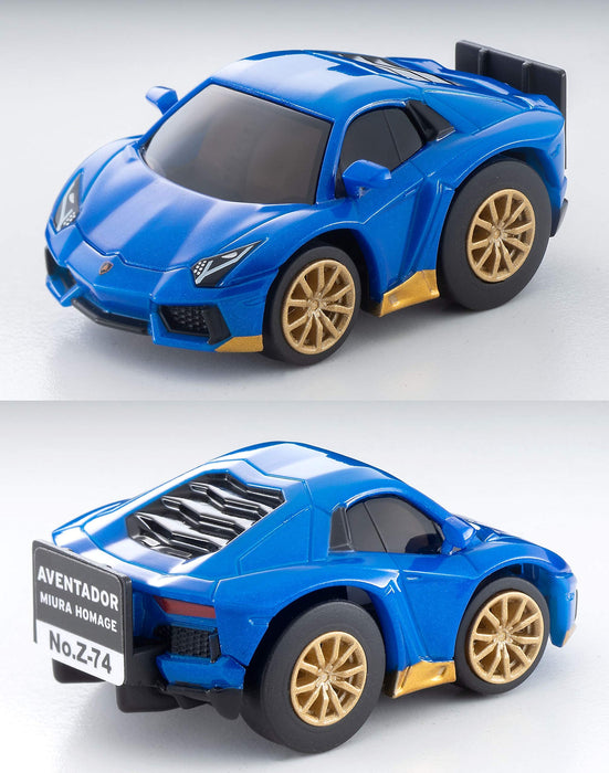 Tomytec Choro Qzero Z-74B Lamborghini Aventador Miura Hommage Blau 314073