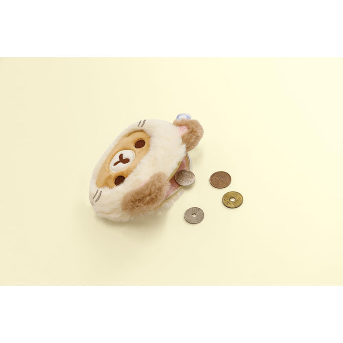 San-X Rilakkuma Nekoneko No Yu Plush Coin Case - Cute Soft Portable