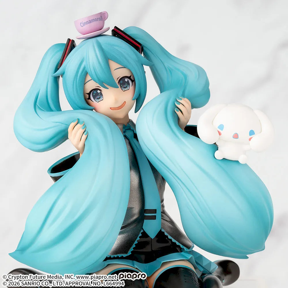 SEGA Hatsune Miku x Cinnamoroll Fluffy Ver. Chokonose Premium Prize Figure