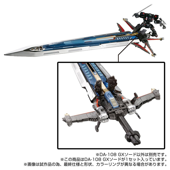 Figurine articulée Takara Tomy Diaclone Da-108 Gx Sword Édition Collector